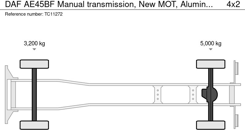 DAF AE45BF Handgeschakeld, Nieuw APK, Aluminium plankenbak - Камион фургон: снимка 2 DAF AE45BF Handgeschakeld, Nieuw APK, Aluminium plankenbak - Камион фургон: снимка 2