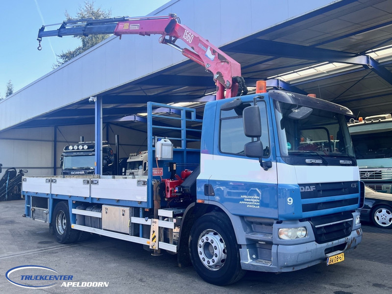 DAF CF 75.310 Manuel, Steel springs, HMF 1560 K3 - Бордови камион, Камион с кран: снимка 1 DAF CF 75.310 Manuel, Steel springs, HMF 1560 K3 - Бордови камион, Камион с кран: снимка 1