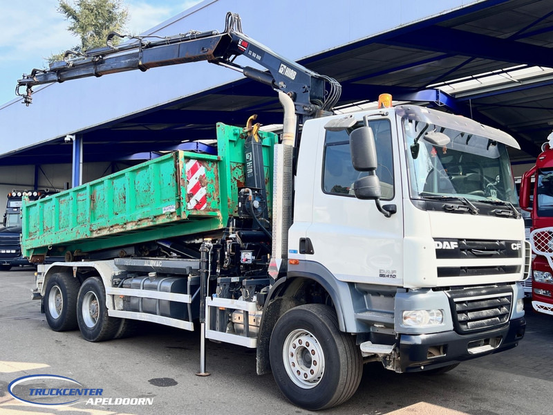 DAF CF 85.410 ATE, Hiab 166, 6x4 Steel spring - Самосвал камион, Камион с кран: снимка 1 DAF CF 85.410 ATE, Hiab 166, 6x4 Steel spring - Самосвал камион, Камион с кран: снимка 1