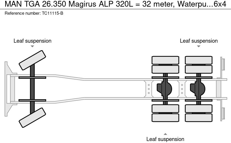Камион MAN TGA 26.350 Magirus ALP 320L = 32 meter, Waterpump, 6x4, Steel springs: снимка 11 Камион MAN TGA 26.350 Magirus ALP 320L = 32 meter, Waterpump, 6x4, Steel springs: снимка 11