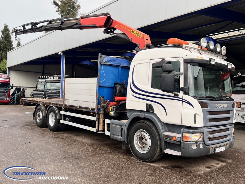 Scania P310 Palfinger PK26002 (2013!), Manuel, Steering axle - Бордови камион, Камион с кран: снимка 1 Scania P310 Palfinger PK26002 (2013!), Manuel, Steering axle - Бордови камион, Камион с кран: снимка 1