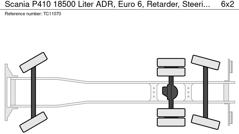 Камион цистерна Scania P410 18500 Liter ADR, Euro 6, Retarder, Steering axle: снимка 13