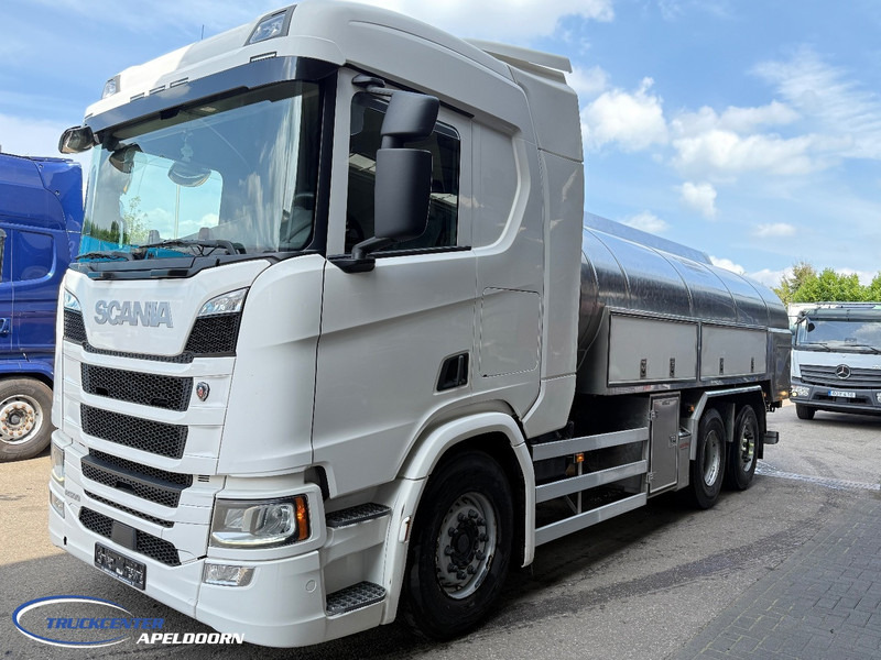Scania R500 NGS 15000 Liter, Retarder, Stuuras, RVS tank - melk - water - Камион цистерна: снимка 2 Scania R500 NGS 15000 Liter, Retarder, Stuuras, RVS tank - melk - water - Камион цистерна: снимка 2