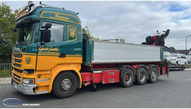 Scania R580 V8 8x4 Reduction axles, HMF 2620 K5 - Самосвал камион, Камион с кран: снимка 1 Scania R580 V8 8x4 Reduction axles, HMF 2620 K5 - Самосвал камион, Камион с кран: снимка 1