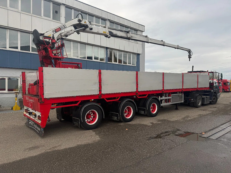 Floor FLO-17-30H2 + HIAB R220-F5 - Бордово полуремарке/ Платформа: снимка 4 Floor FLO-17-30H2 + HIAB R220-F5 - Бордово полуремарке/ Платформа: снимка 4