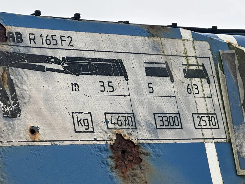 Floor MET HIAB R165-F2, LAATSTE 2 ASSEN GESTUURD - Бордово полуремарке/ Платформа: снимка 3 Floor MET HIAB R165-F2, LAATSTE 2 ASSEN GESTUURD - Бордово полуремарке/ Платформа: снимка 3