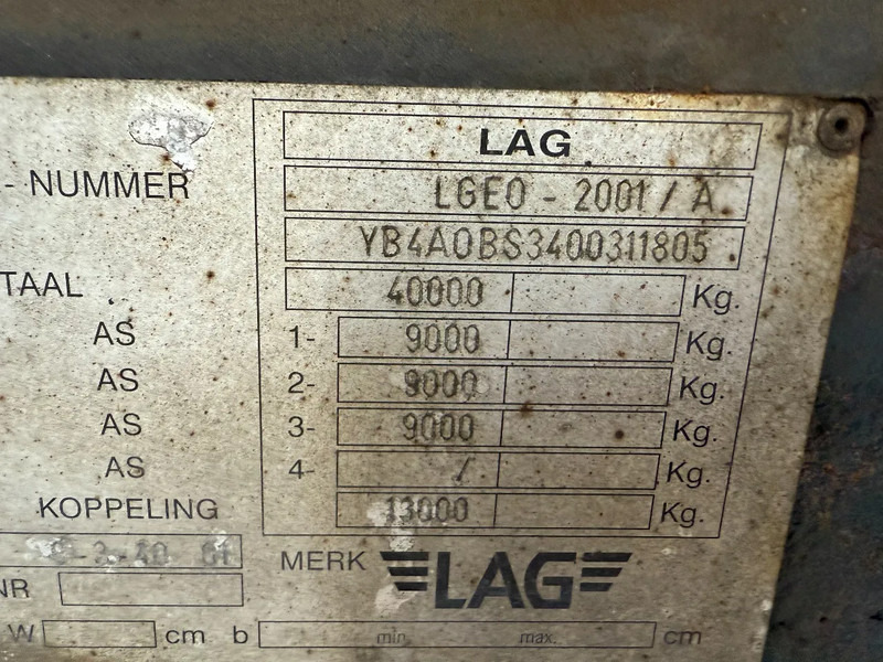 Бордово полуремарке/ Платформа LAG O-3-40 01: снимка 8