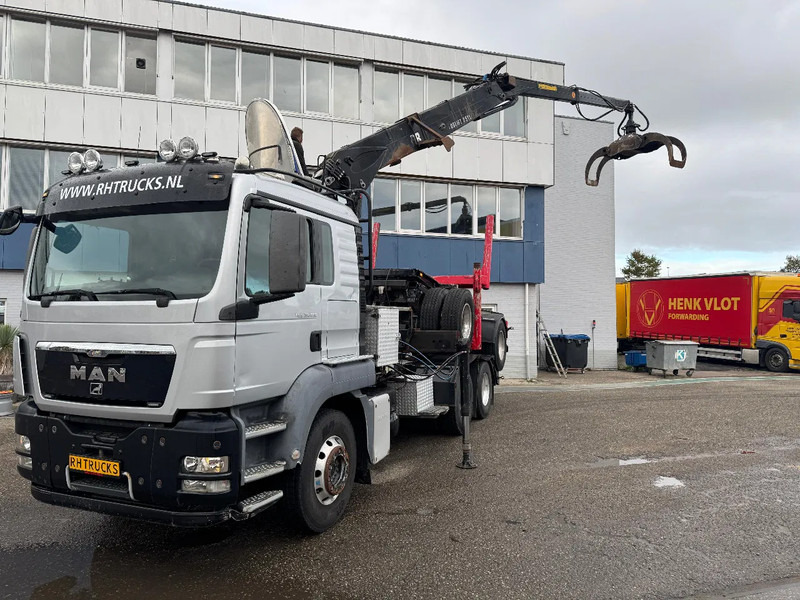 MAN TGS 33.480 6X4 + HIAB 251S.82 + TRAILER 2 AXLE KRAEMER - Камион за дърва, Камион с кран: снимка 3 MAN TGS 33.480 6X4 + HIAB 251S.82 + TRAILER 2 AXLE KRAEMER - Камион за дърва, Камион с кран: снимка 3