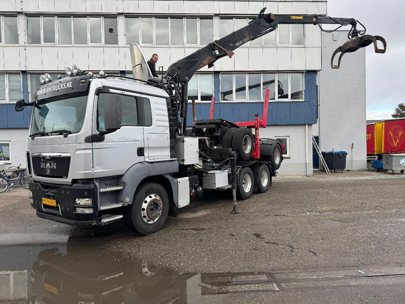 MAN TGS 33.480 6X4 + HIAB 251S.82 + TRAILER 2 AXLE KRAEMER - Камион за дърва, Камион с кран: снимка 1 MAN TGS 33.480 6X4 + HIAB 251S.82 + TRAILER 2 AXLE KRAEMER - Камион за дърва, Камион с кран: снимка 1