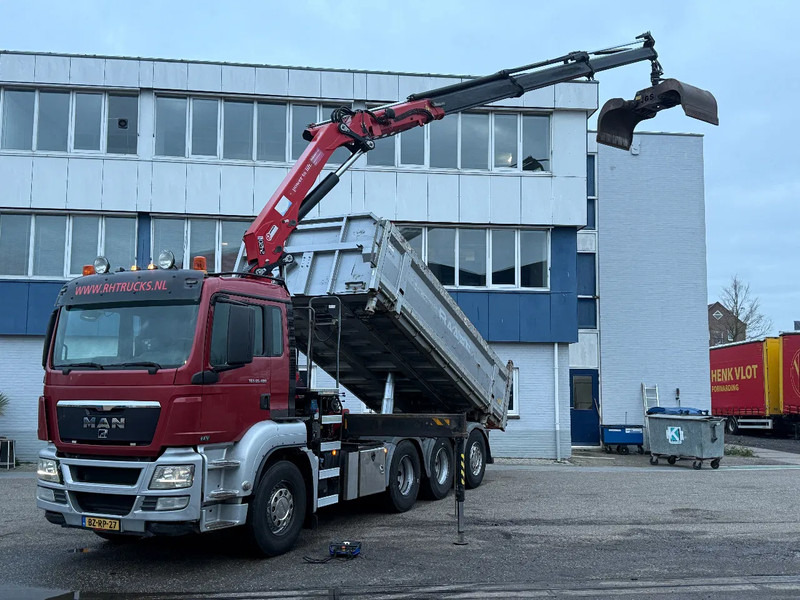 MAN TGS 35.480 8X4 + HMF 2420-K3 REMOTE + TIPPER - Самосвал камион, Камион с кран: снимка 1 MAN TGS 35.480 8X4 + HMF 2420-K3 REMOTE + TIPPER - Самосвал камион, Камион с кран: снимка 1