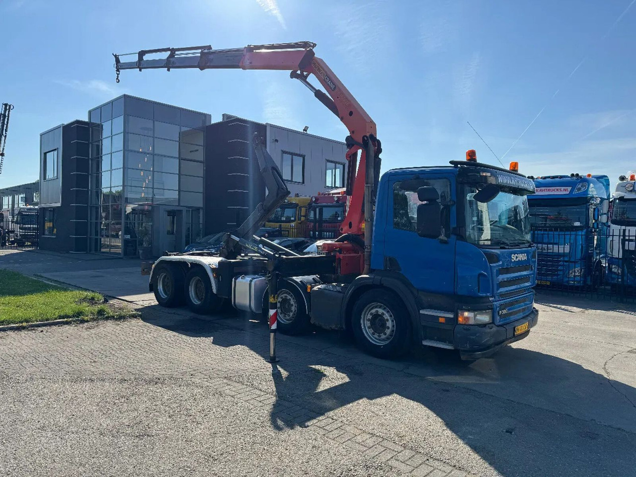 Scania P380 8X4 PALFINGER HOOK + PALFINGER PK16502 + RE - Мултилифт с кука камион, Камион с кран: снимка 2 Scania P380 8X4 PALFINGER HOOK + PALFINGER PK16502 + RE - Мултилифт с кука камион, Камион с кран: снимка 2