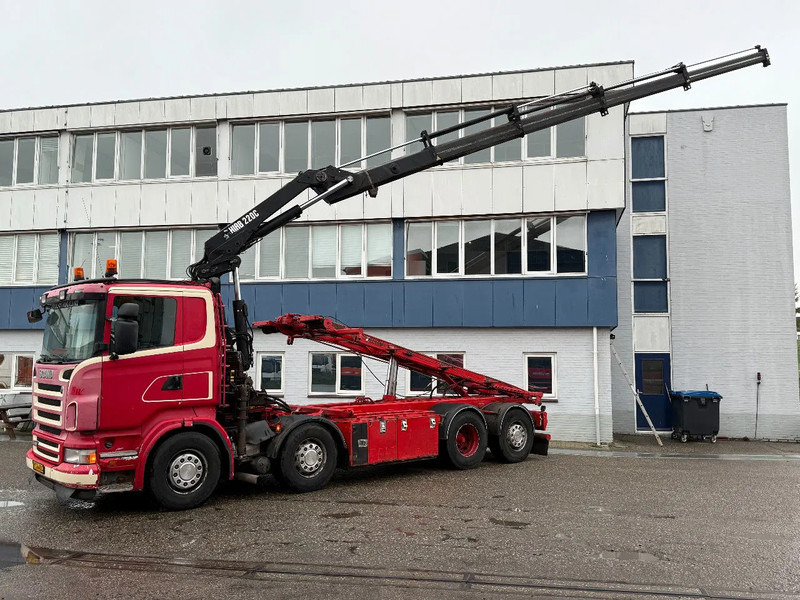 Scania R480 8X2 + HIAB 220-4 + REMOTE + HIAB MULTILIFT - Камион с кабелна система, Камион с кран: снимка 2 Scania R480 8X2 + HIAB 220-4 + REMOTE + HIAB MULTILIFT - Камион с кабелна система, Камион с кран: снимка 2