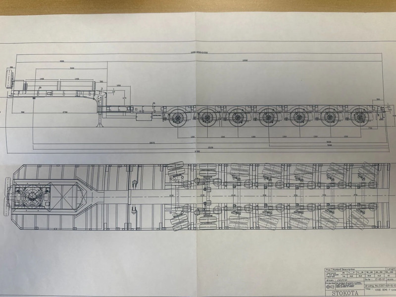 Stokota S7U.H5-01, 7 AXLE, 5 AXLE FORCED STEERING, 8, M EXTENDABLE, 1+2E LIFT AXLE - Нискорамна площадка полуремарке: снимка 4 Stokota S7U.H5-01, 7 AXLE, 5 AXLE FORCED STEERING, 8, M EXTENDABLE, 1+2E LIFT AXLE - Нискорамна площадка полуремарке: снимка 4