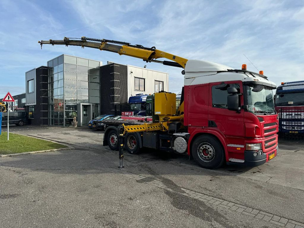 Scania P380 6X2 HIAB 288 + REMOTE CONTROL + PLATEAU - Влекач: снимка 1 Scania P380 6X2 HIAB 288 + REMOTE CONTROL + PLATEAU - Влекач: снимка 1