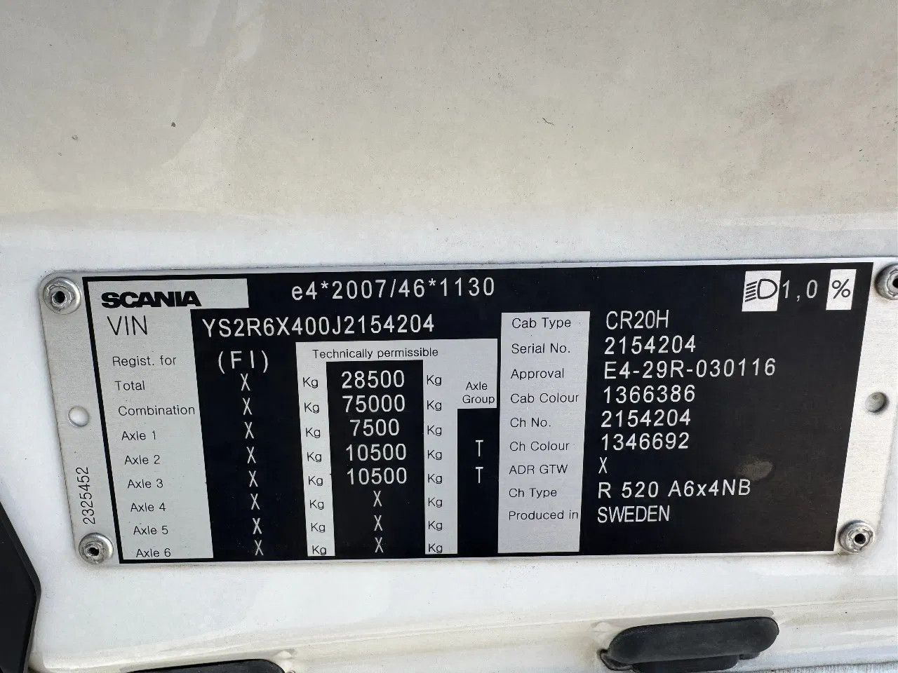 Влекач Scania R520 V8 NGS 6X4 EURO 6: снимка 14