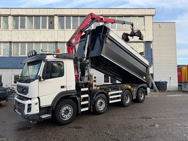 Volvo FMX 420 8X4 HMF 1643Z2 + REMOTE CONTROL + HYVA KIPPER - Самосвал камион, Камион с кран: снимка 1 Volvo FMX 420 8X4 HMF 1643Z2 + REMOTE CONTROL + HYVA KIPPER - Самосвал камион, Камион с кран: снимка 1