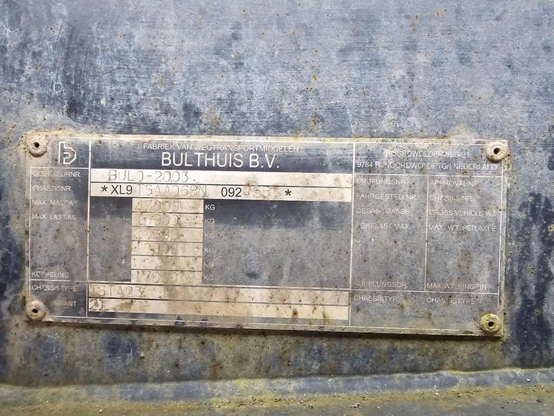 Bulthuis TSTA23 - BPW - DRUM - Lifting axle - 2x Steering - Шаси полуремарке: снимка 5 Bulthuis TSTA23 - BPW - DRUM - Lifting axle - 2x Steering - Шаси полуремарке: снимка 5
