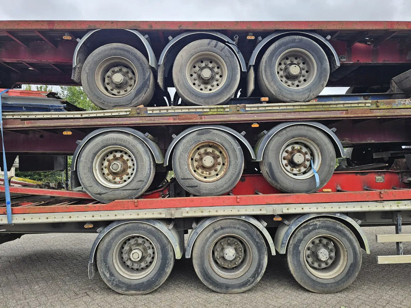 Бордово полуремарке/ Платформа Fruehauf SMB - DISC: снимка 9
