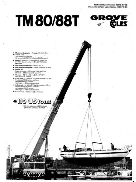 Кран за всякакви терени Grove Coles TM 80/88 T: снимка 14