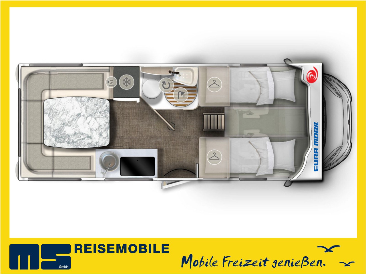 Eura Mobil ACTIVA ONE 650 HS /MODELL 2025/ HECKSITZGRUPPE - Алковен кемпер: снимка 2 Eura Mobil ACTIVA ONE 650 HS /MODELL 2025/ HECKSITZGRUPPE - Алковен кемпер: снимка 2