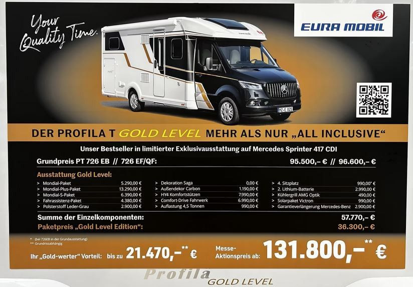 Eura Mobil PROFILA T 726 EB /- 2026 - / GOLD - LEVEL PAKET - Полуинтегриран кемпер: снимка 1 Eura Mobil PROFILA T 726 EB /- 2026 - / GOLD - LEVEL PAKET - Полуинтегриран кемпер: снимка 1