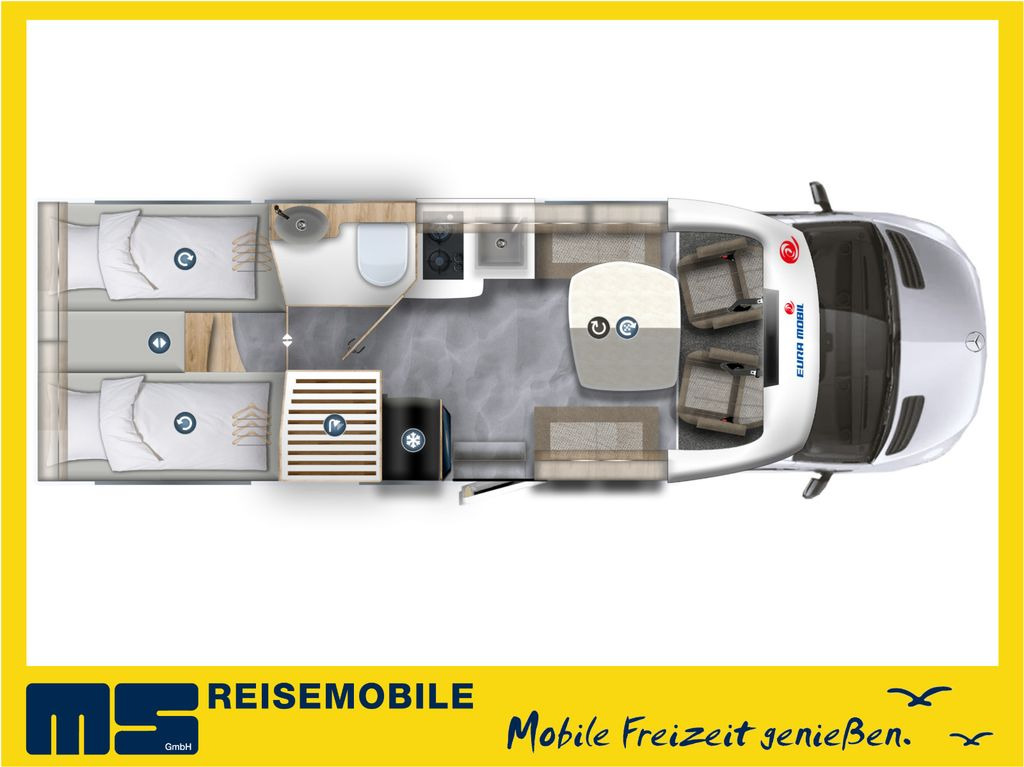 Eura Mobil PROFILA T 726 EF /- MODELL 2025 -/ EINZELBETTEN - Полуинтегриран кемпер: снимка 2 Eura Mobil PROFILA T 726 EF /- MODELL 2025 -/ EINZELBETTEN - Полуинтегриран кемпер: снимка 2