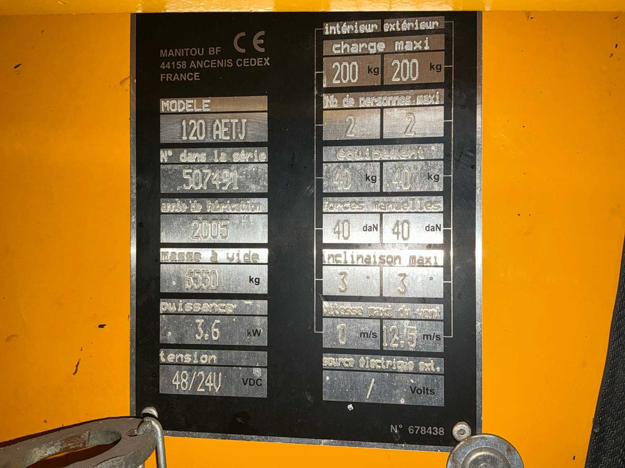 Работна площадка 2005 MANITOU 120 AETJ AERIAL PLATFORM: снимка 24
