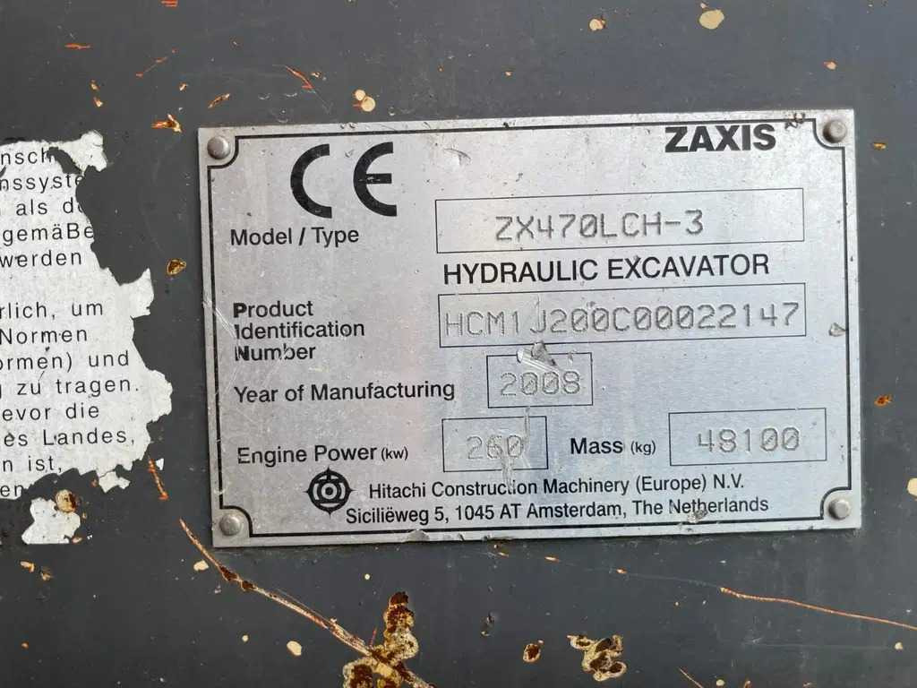 Верижен багер Hitachi Zaxis 470LCH: снимка 7
