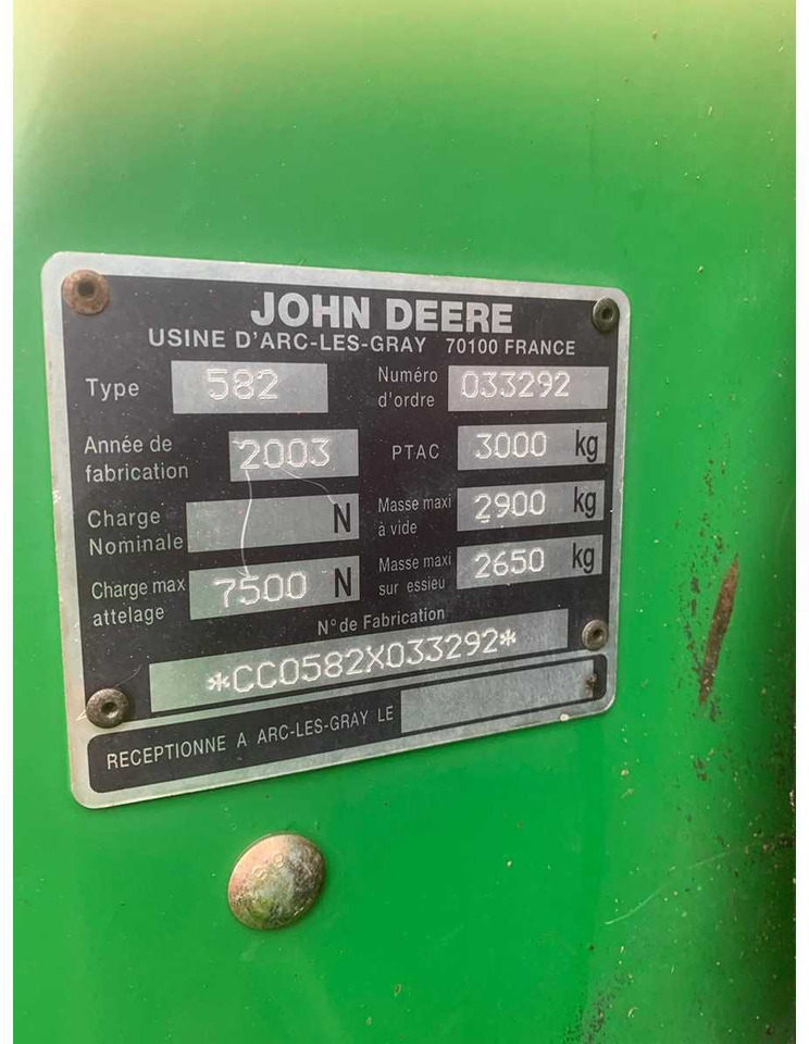 John Deere 582 - Рулонна сламопреса: снимка 5 John Deere 582 - Рулонна сламопреса: снимка 5