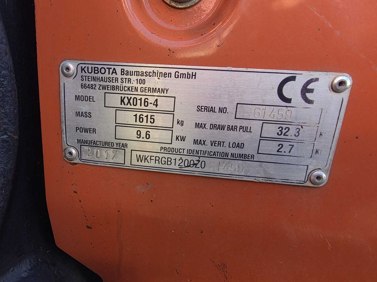 KUBOTA - KX016-4 - MINI-EXCAVATOR - 2016 - Мини багер: снимка 4 KUBOTA - KX016-4 - MINI-EXCAVATOR - 2016 - Мини багер: снимка 4