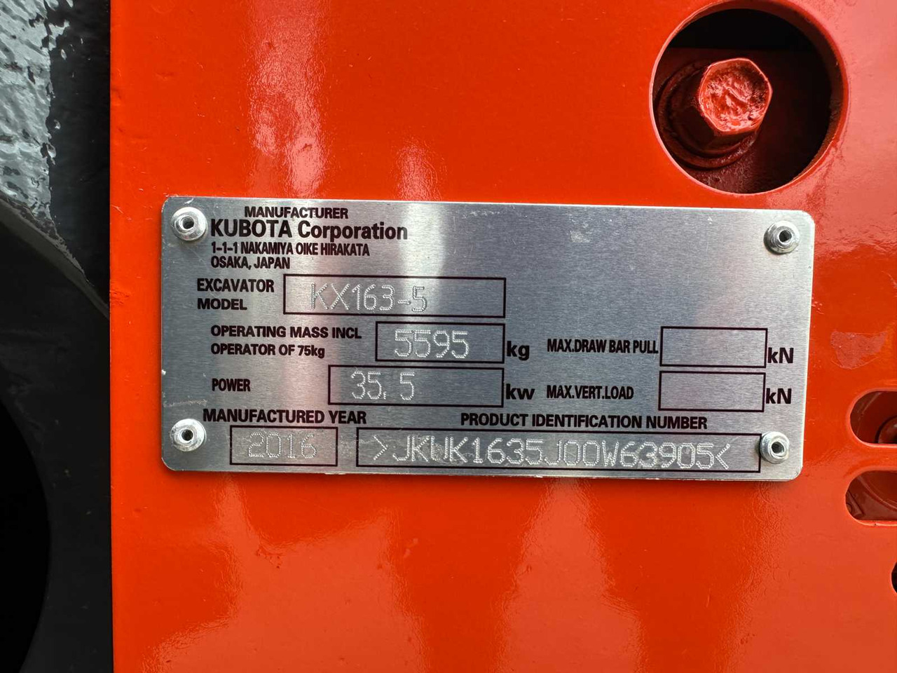 Верижен багер KUBOTA KX163-5: снимка 42
