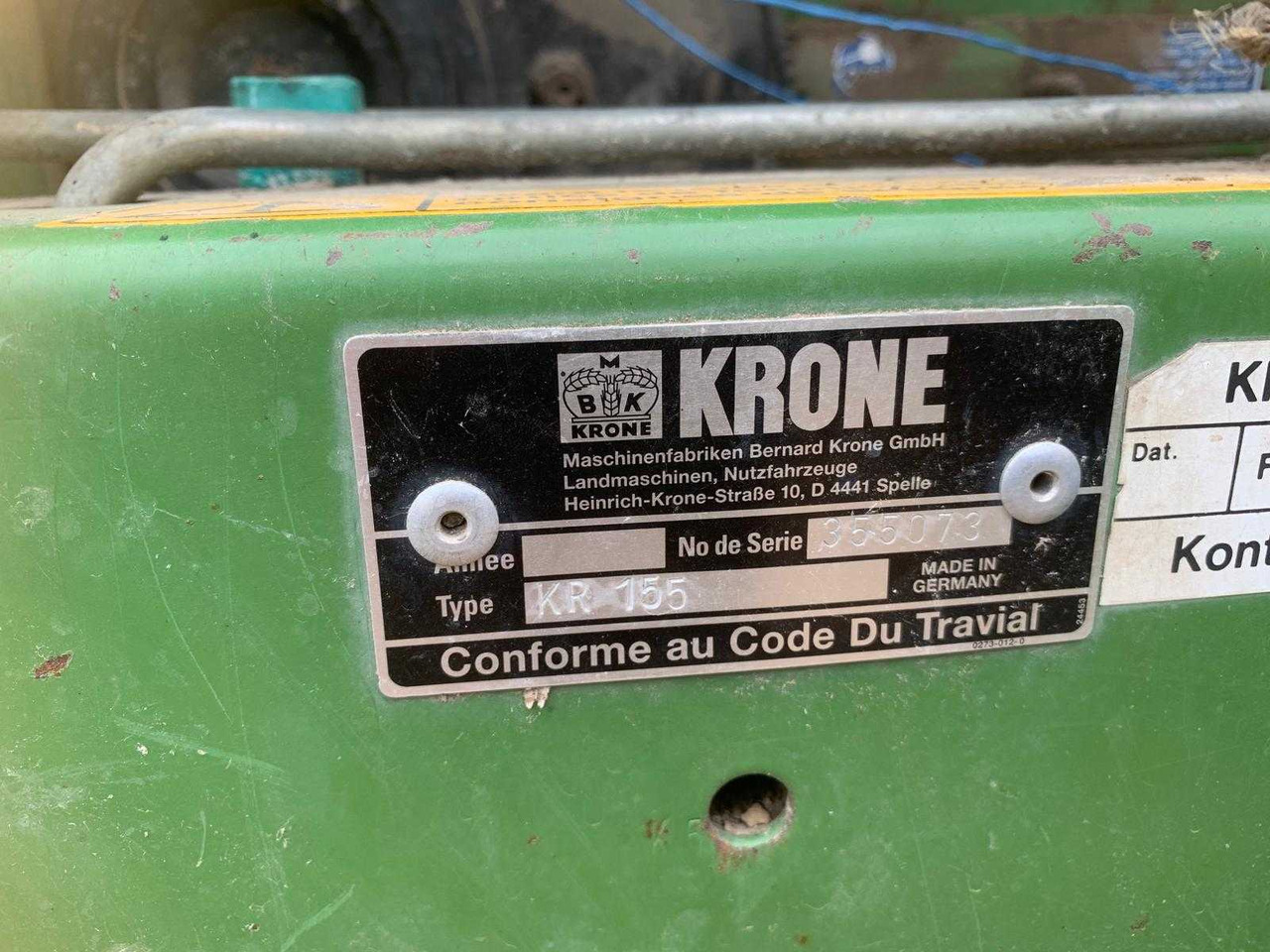 Krone KR 155 - Рулонна сламопреса: снимка 3 Krone KR 155 - Рулонна сламопреса: снимка 3