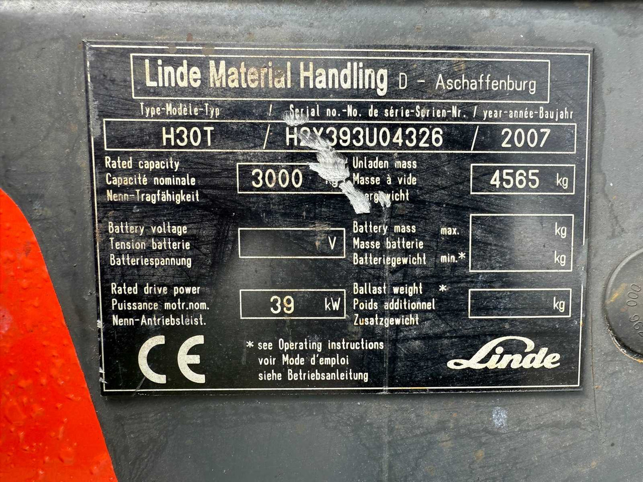 Мотокар LINDE - 2007 - H30T - FORKLIFT TRUCK: снимка 13