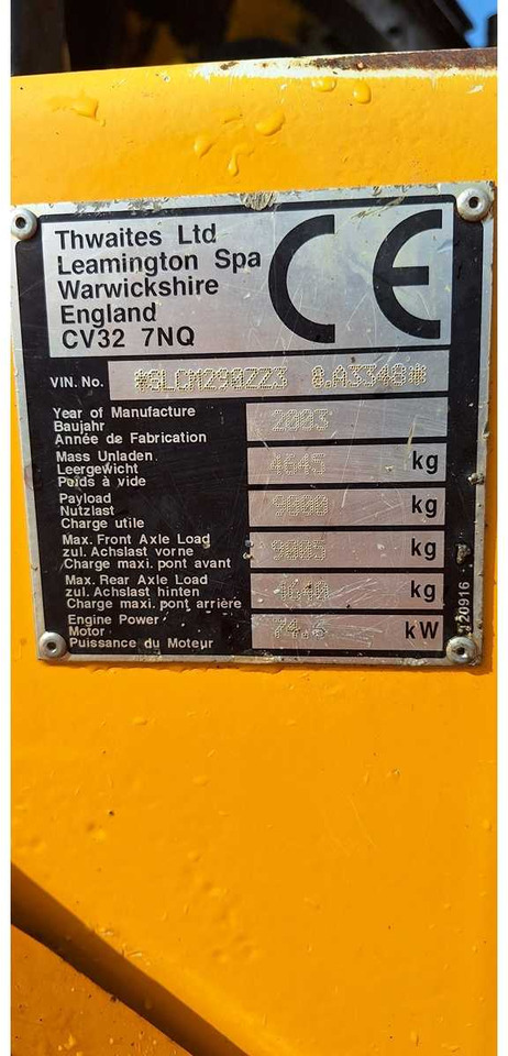 Мини самосвал THWAITES - 9 TON - DUMPER TRUCK - 2003: снимка 13