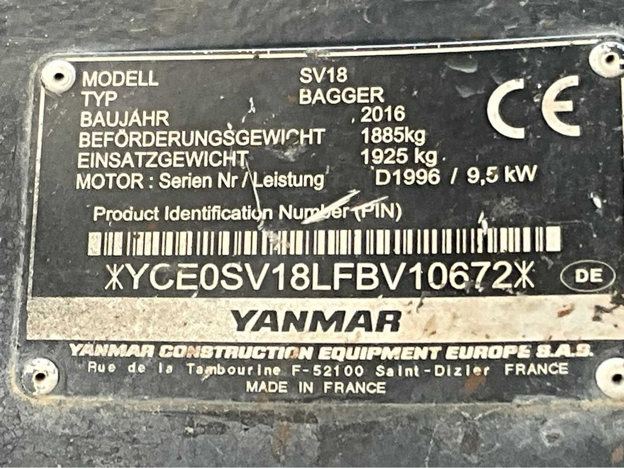 Верижен багер Yanmar SV18 CREX: снимка 38