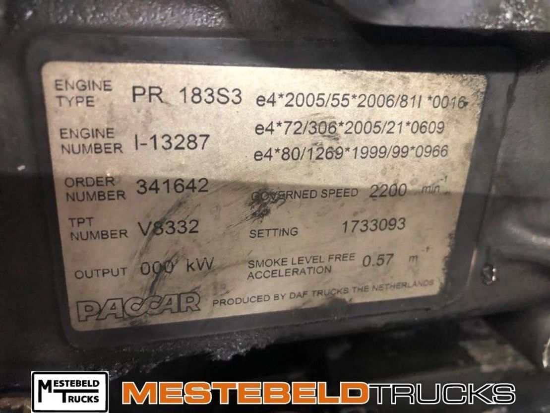 DAF Motor PR183 S3 - Двигател за Камион: снимка 3 DAF Motor PR183 S3 - Двигател за Камион: снимка 3