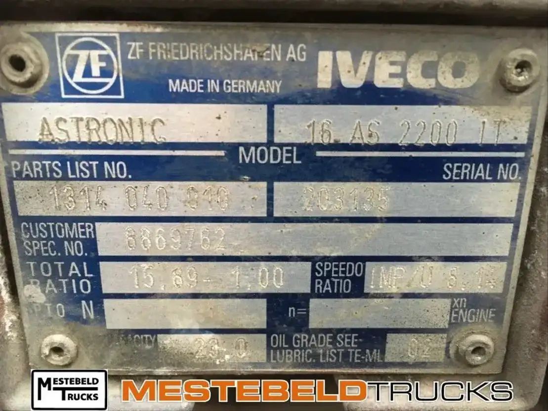 Iveco Versn bak 16 AS 2200 IT - Скоростна кутия и части за Камион: снимка 4 Iveco Versn bak 16 AS 2200 IT - Скоростна кутия и части за Камион: снимка 4
