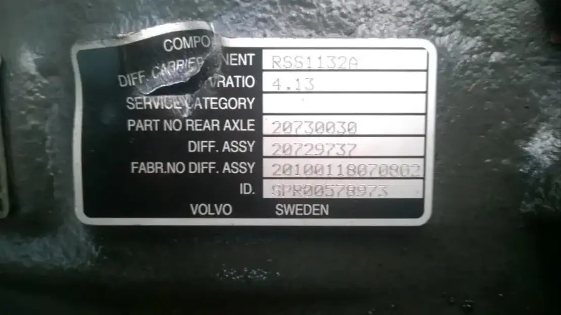 Volvo Differentieel RSS1132A - Задна ос за Камион: снимка 2 Volvo Differentieel RSS1132A - Задна ос за Камион: снимка 2