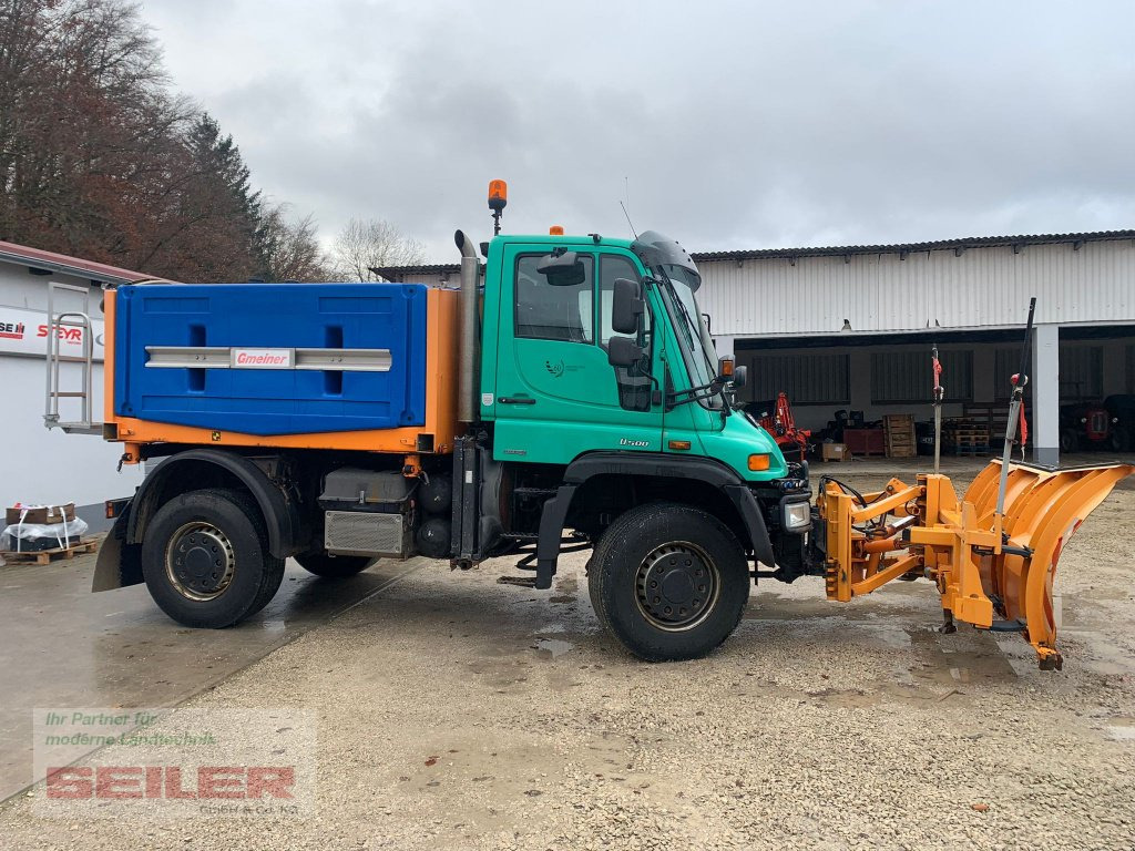 Mercedes-Benz Unimog U 500 + Salzstreuer + Schneeschild - Снегорин: снимка 2 Mercedes-Benz Unimog U 500 + Salzstreuer + Schneeschild - Снегорин: снимка 2