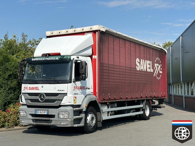 Mercedes-Benz AXOR 1833 TAIL LIFT - MANUAL GEARBOX - Камион с брезент: снимка 1 Mercedes-Benz AXOR 1833 TAIL LIFT - MANUAL GEARBOX - Камион с брезент: снимка 1