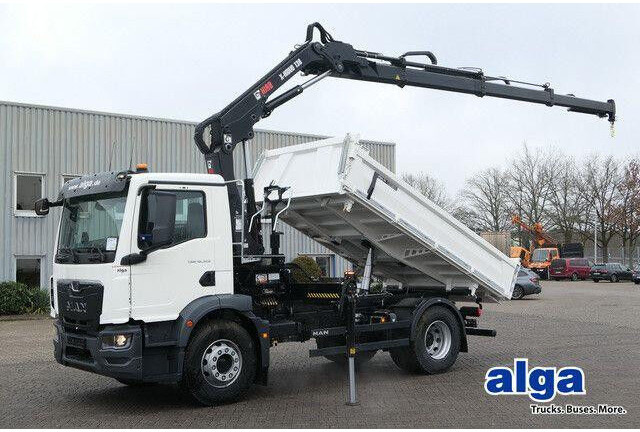 MAN 18.320 TGM BB, Kran Hiab X-Hiduo 138, Funk, AHK - Самосвал камион: снимка 1 MAN 18.320 TGM BB, Kran Hiab X-Hiduo 138, Funk, AHK - Самосвал камион: снимка 1