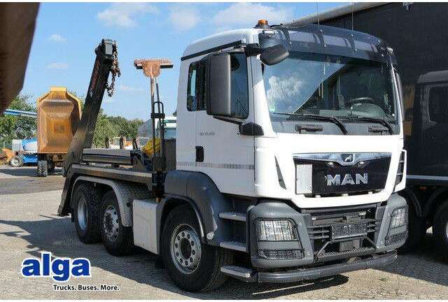 MAN 26.460 TGS 6x2, Hiab FTR18, Funk, Vorlauflenk,AC - Камион с кабелна система: снимка 1 MAN 26.460 TGS 6x2, Hiab FTR18, Funk, Vorlauflenk,AC - Камион с кабелна система: снимка 1