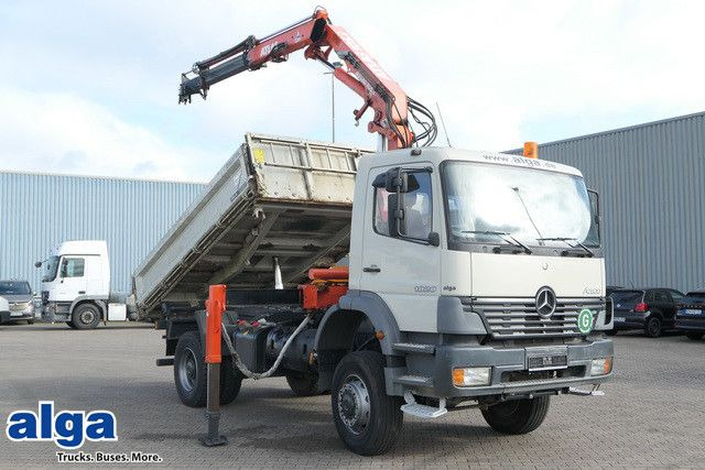 Mercedes-Benz 1828 Atego 4x4, Atlas AK 105.1, Funk, Hydr., AHK - Самосвал камион, Камион с кран: снимка 1 Mercedes-Benz 1828 Atego 4x4, Atlas AK 105.1, Funk, Hydr., AHK - Самосвал камион, Камион с кран: снимка 1