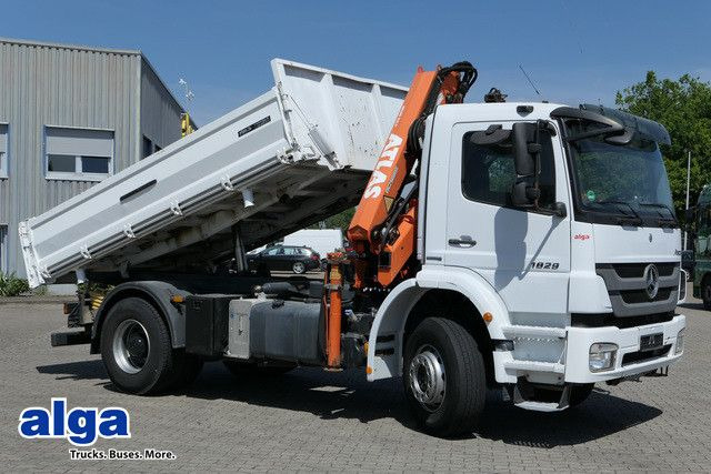 Mercedes-Benz 1829 K Axor, Atlas 116.3-A2L, AHK, Greifer,Klima - Самосвал камион, Камион с кран: снимка 1 Mercedes-Benz 1829 K Axor, Atlas 116.3-A2L, AHK, Greifer,Klima - Самосвал камион, Камион с кран: снимка 1