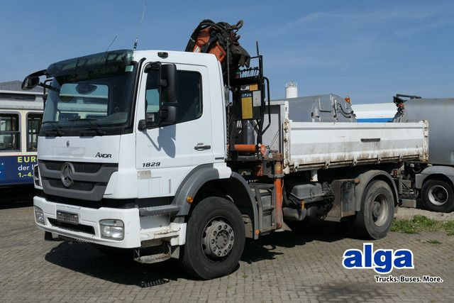 Mercedes-Benz 1829 K Axor, Atlas 116.3-A2L, AHK, Greifer,Klima - Самосвал камион, Камион с кран: снимка 1 Mercedes-Benz 1829 K Axor, Atlas 116.3-A2L, AHK, Greifer,Klima - Самосвал камион, Камион с кран: снимка 1