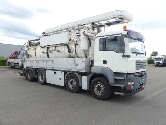 Camion Hydrocureur MAN (2008-201.882 km-VIN:WMAH39ZZ58L050583) - Каналопочистваща машина: снимка 1 Camion Hydrocureur MAN (2008-201.882 km-VIN:WMAH39ZZ58L050583) - Каналопочистваща машина: снимка 1