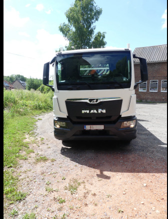 Camion plateau ridelle avec grue MAN TGM18,250 (2022-3.278 km) - Бордови камион, Камион с кран: снимка 2 Camion plateau ridelle avec grue MAN TGM18,250 (2022-3.278 km) - Бордови камион, Камион с кран: снимка 2
