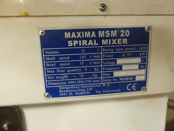 Pétrin Maxima MSM20 - Машина за хлебопроизводство: снимка 2 Pétrin Maxima MSM20 - Машина за хлебопроизводство: снимка 2