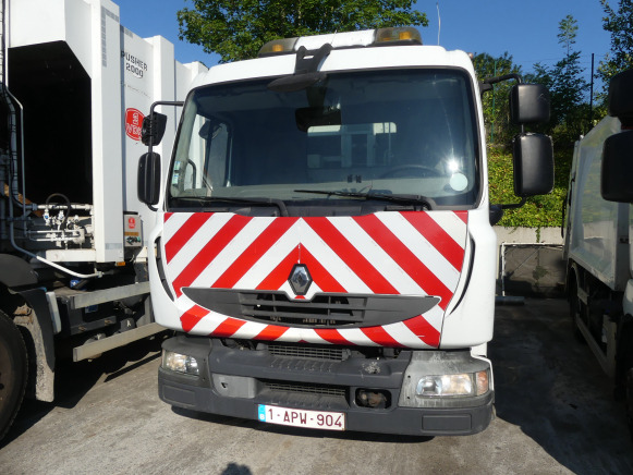REF:1338 - Camion poubelle Renault Midlum 190DXI (2011-140.758 km) - Боклукчийска кола: снимка 1 REF:1338 - Camion poubelle Renault Midlum 190DXI (2011-140.758 km) - Боклукчийска кола: снимка 1