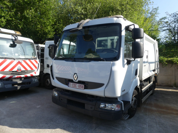 REF:1380 - Camion poubelle Renault Midlum 180DXI (2011-183.874 km) - Боклукчийска кола: снимка 1 REF:1380 - Camion poubelle Renault Midlum 180DXI (2011-183.874 km) - Боклукчийска кола: снимка 1